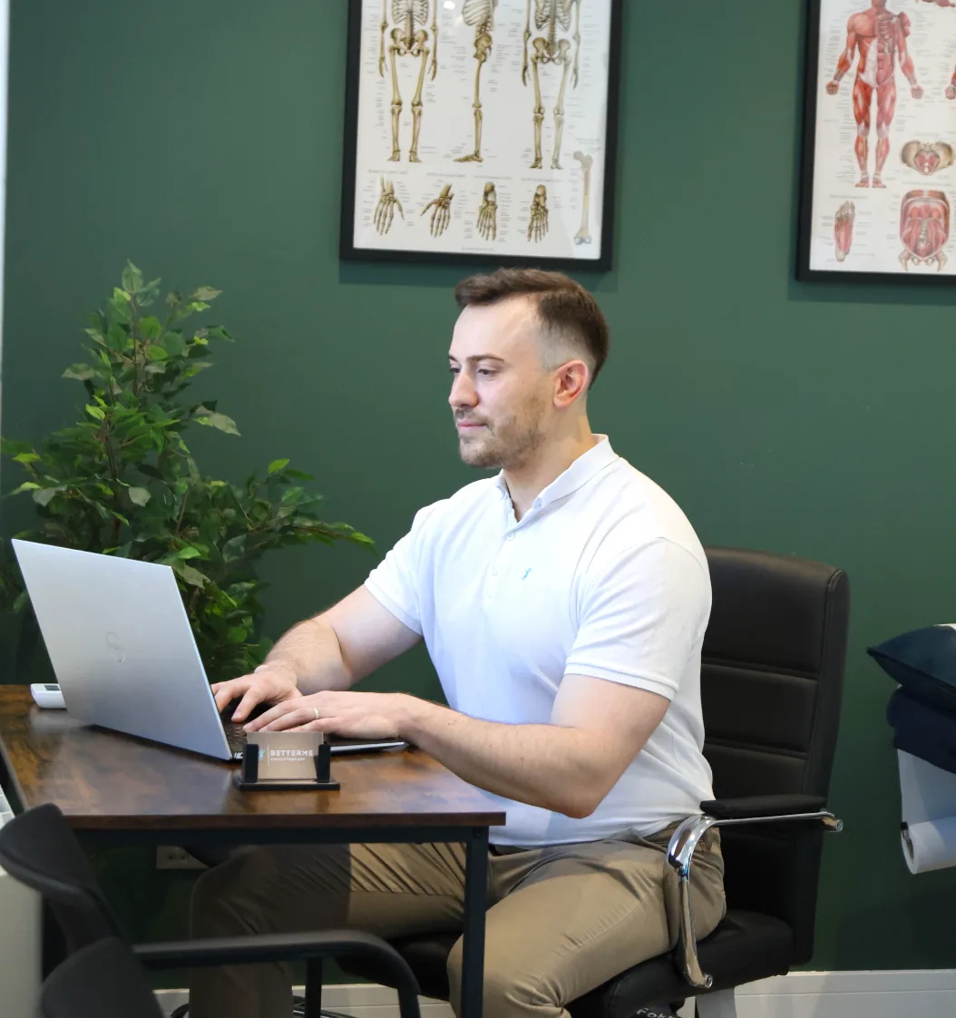 Josh Devine reviewing a patient plan